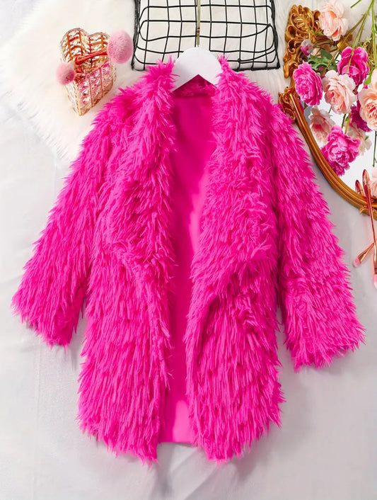 Pink Furry Jacket - kids