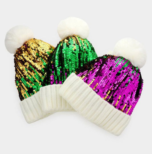 Mardi Gras Beanie