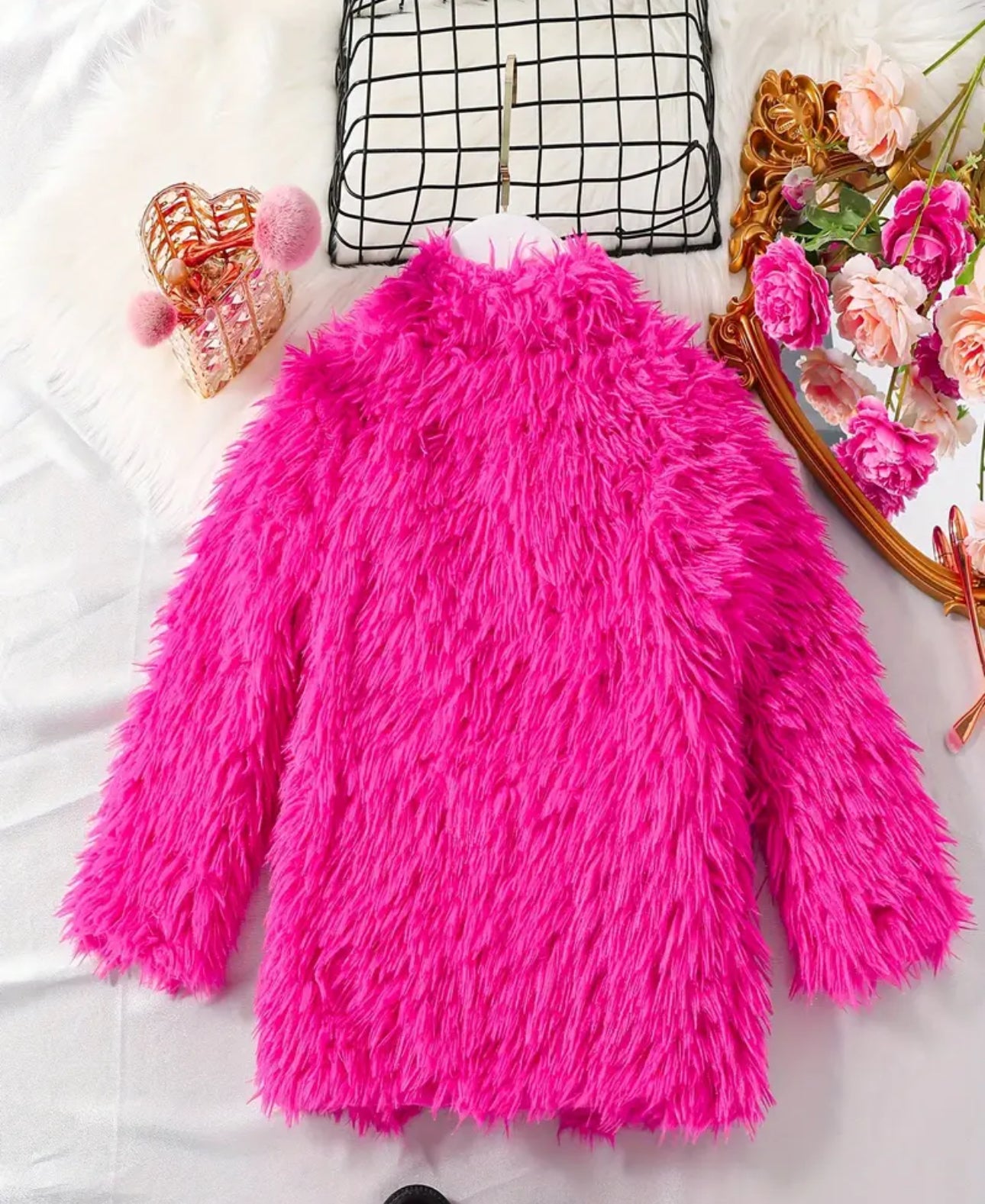 Pink Furry Jacket - kids