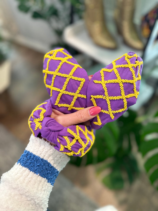 LSU top knot headband