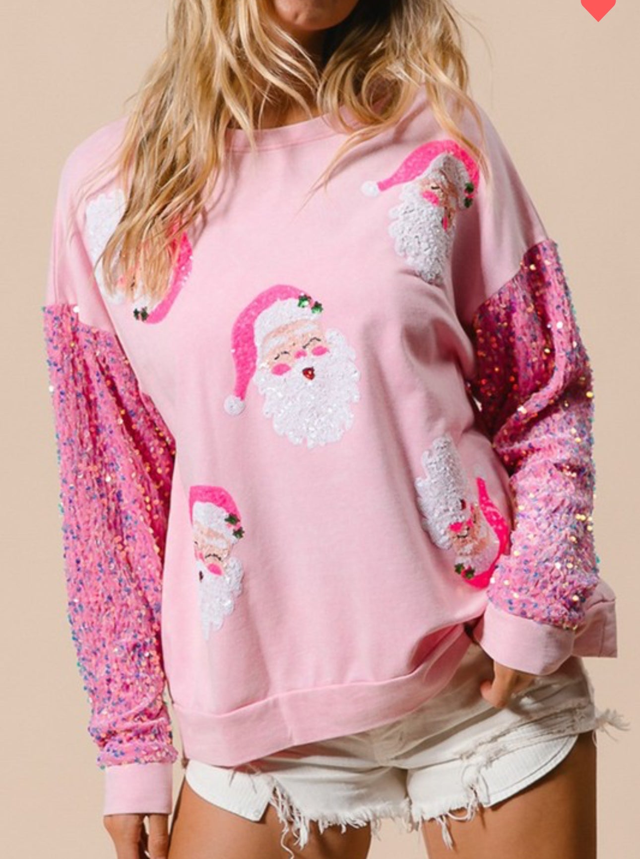 Sequined SANTA sweatshirt