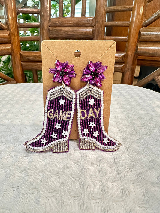 Game Day BOOTS Earrings