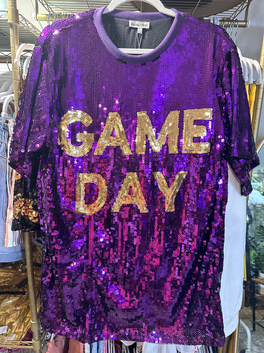 LSU “game day” Sequins tunic