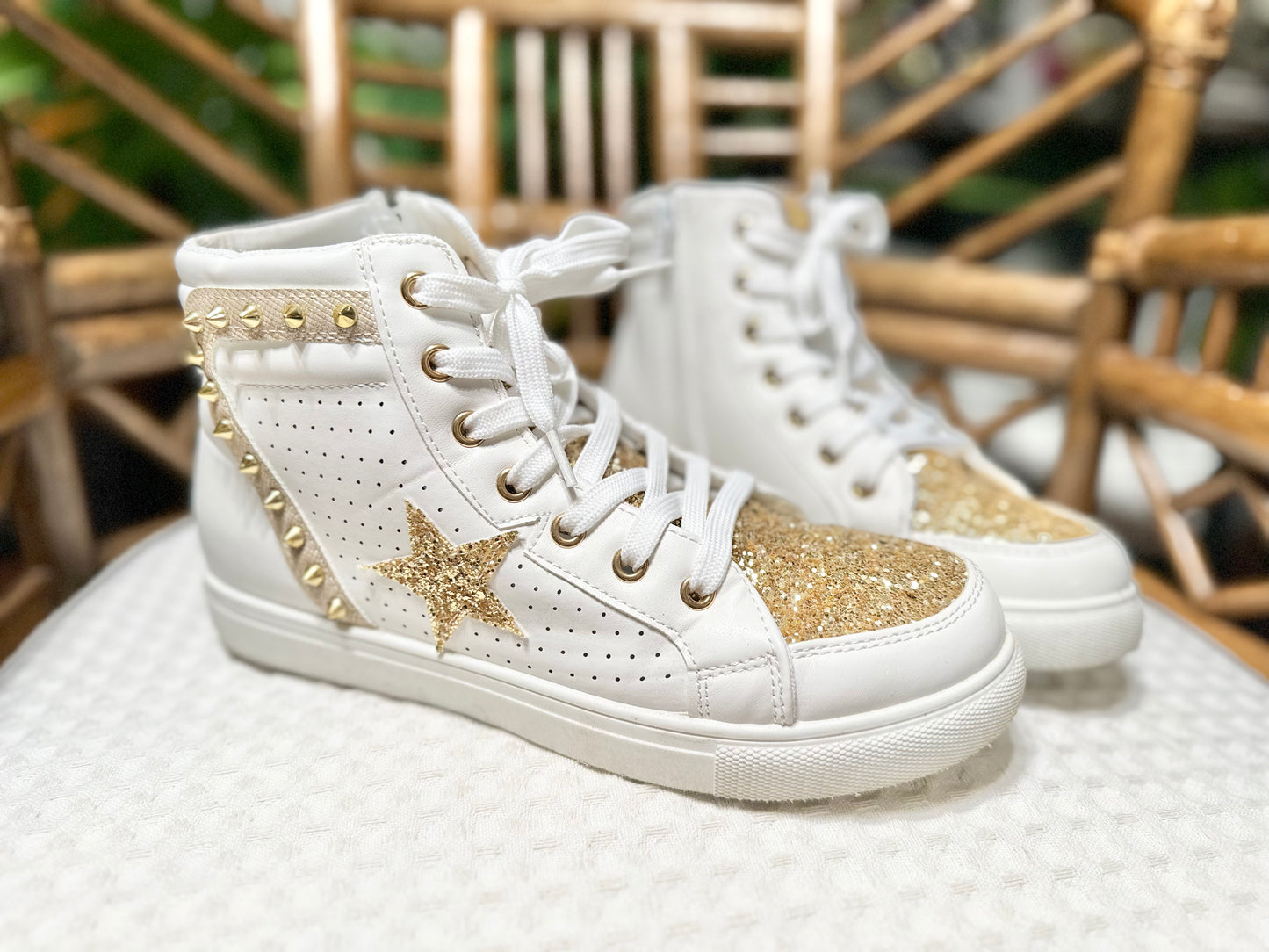 Gold studded High Tops