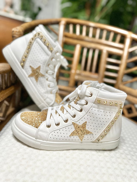 Gold studded High Tops