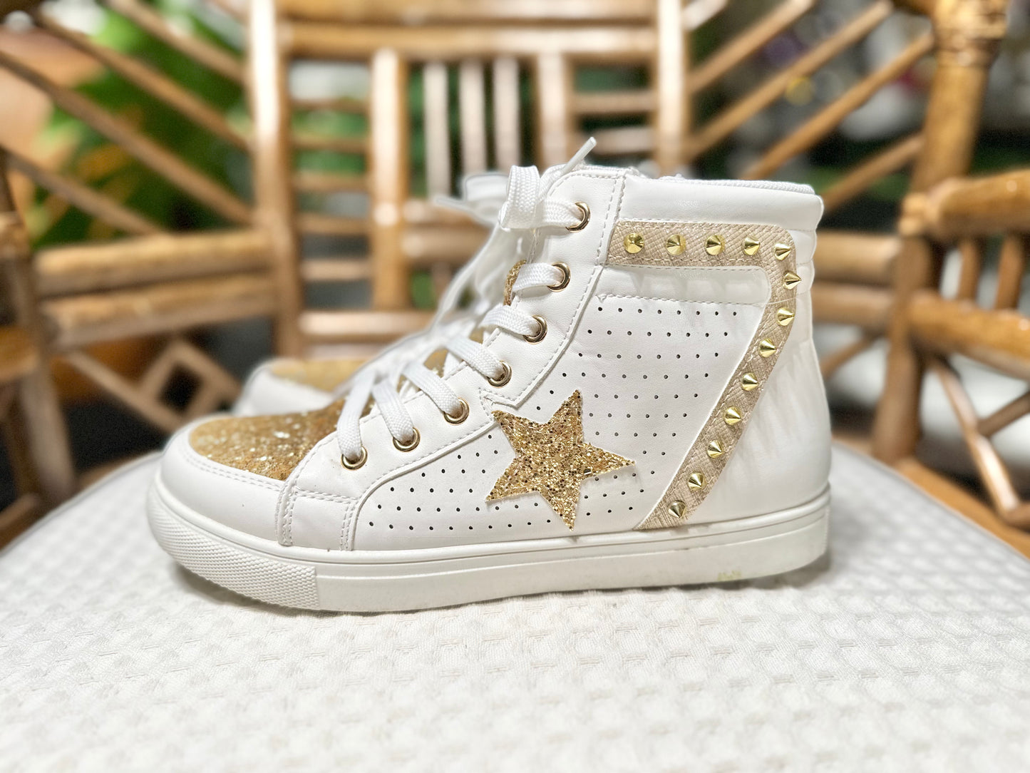 Gold studded High Tops