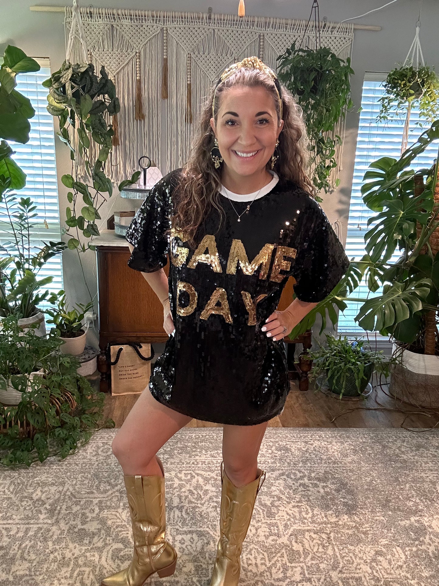 “GAME DAY” Sequins Tunic