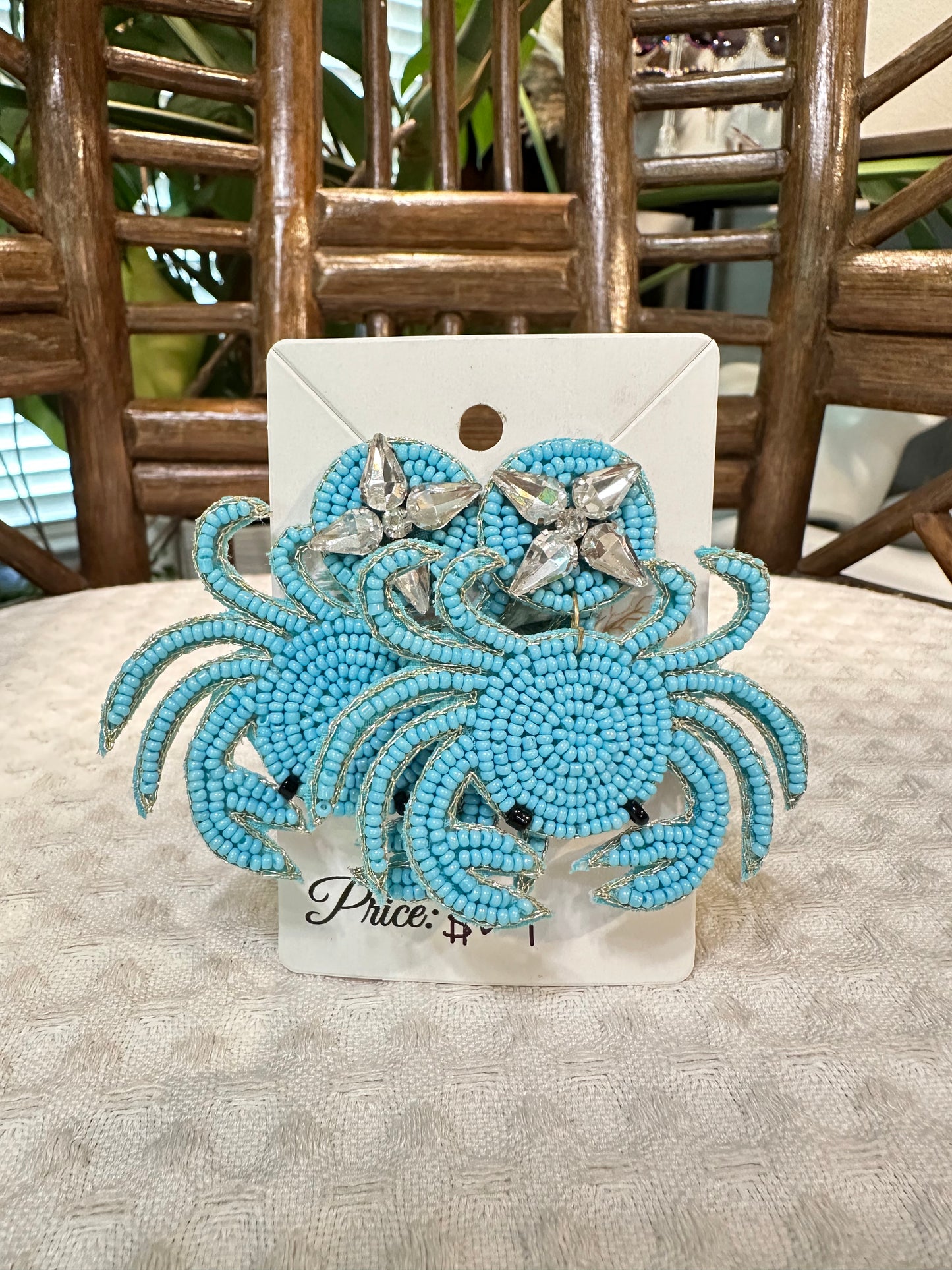 Blue crabs earrings